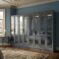 8-Door Octet Wardrobe with 8 Full-Length Mirrors