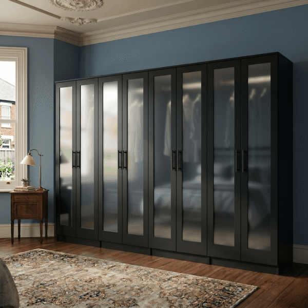 8-Door Octet Wardrobe with 8 Full-Length Mirrors