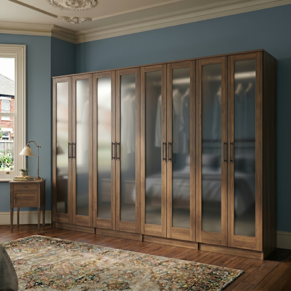 8-Door Octet Wardrobe with 8 Full-Length Mirrors