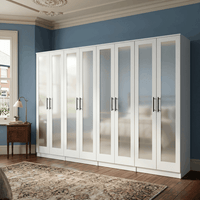 8-Door Octet Wardrobe with 8 Full-Length Mirrors